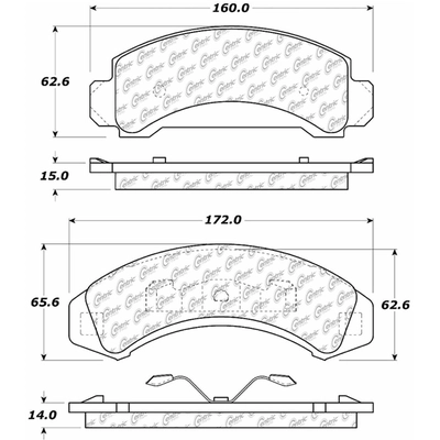 Front Ceramic Pads by CENTRIC PARTS - 103.03870 pa1