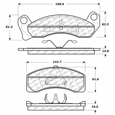 CENTRIC PARTS - 103.04990 - Plaquettes avant en céramique  pa1