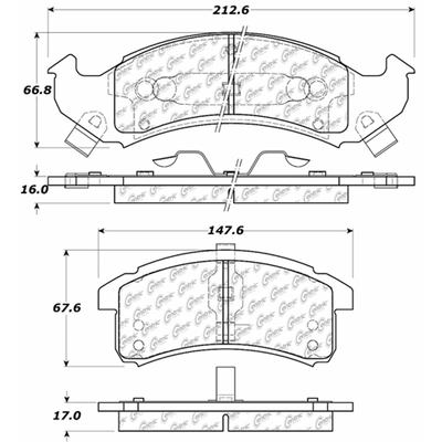 Plaquettes avant en céramique  by CENTRIC PARTS - 103.05050 pa2