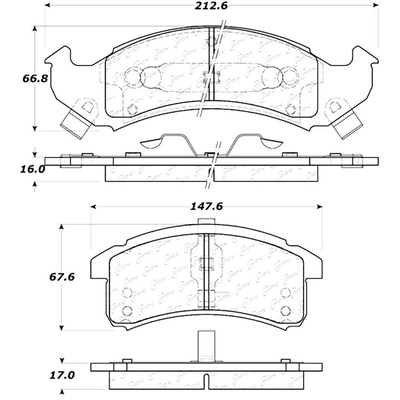 Plaquettes avant en céramique  by CENTRIC PARTS - 103.05050 pa3