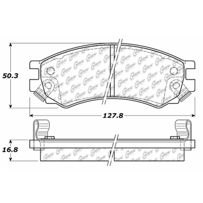 Front Ceramic Pads by CENTRIC PARTS - 103.05070 pa2