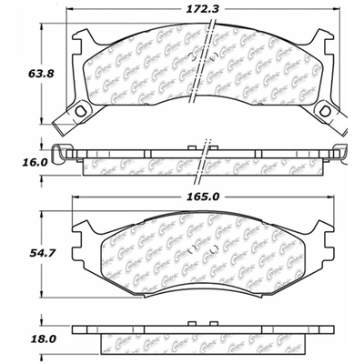 Front Ceramic Pads by CENTRIC PARTS - 103.05240 pa1