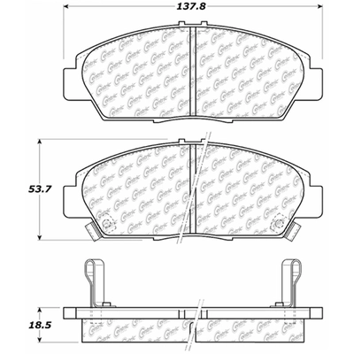 Front Ceramic Pads by CENTRIC PARTS - 103.05680 pa1