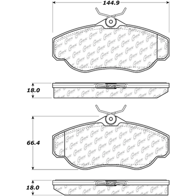 Front Ceramic Pads by CENTRIC PARTS - 103.06760 pa1