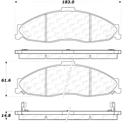 Front Ceramic Pads by CENTRIC PARTS - 103.07490 pa2