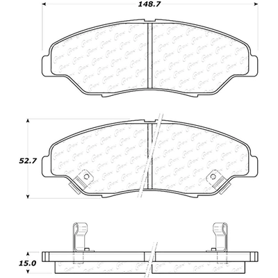 Front Ceramic Pads by CENTRIC PARTS - 103.07740 pa6