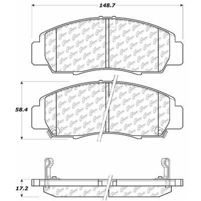 Plaquettes avant en céramique par CENTRIC PARTS - 103.07870 pa2