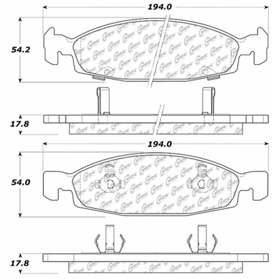 Front Ceramic Pads by CENTRIC PARTS - 103.07900 pa1