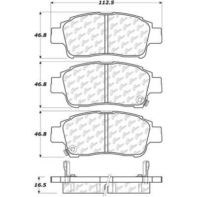 Front Ceramic Pads by CENTRIC PARTS - 103.08310 pa1