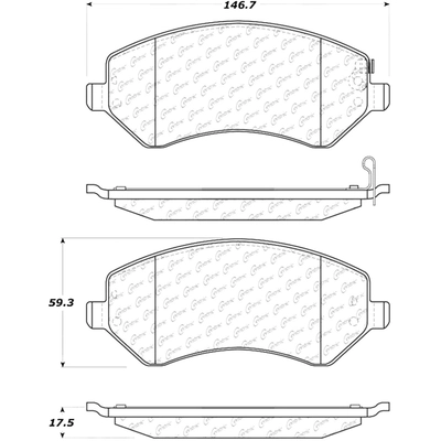 CENTRIC PARTS - 103.08560 - Plaquettes avant en céramique  pa4