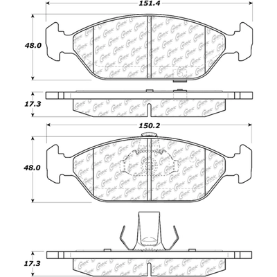 Plaquettes avant en céramique  de CENTRIC PARTS - 103.09250 pa1