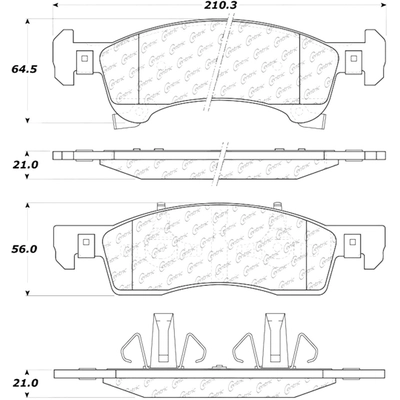 Front Ceramic Pads by CENTRIC PARTS - 103.09340 pa3