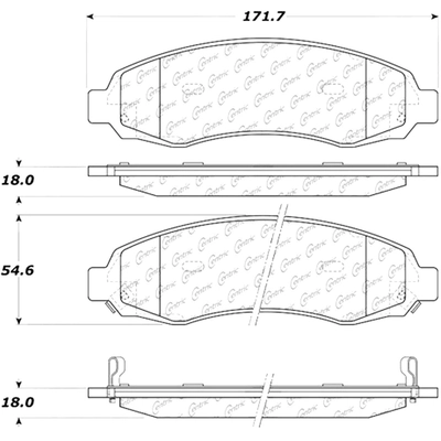 Front Ceramic Pads by CENTRIC PARTS - 103.09620 pa4