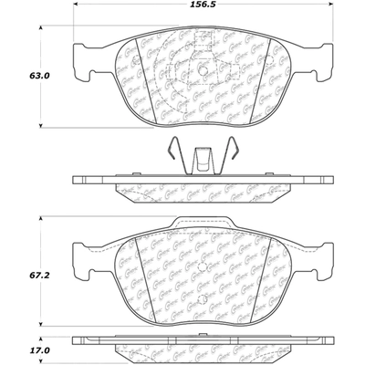 Plaquettes avant en céramique par CENTRIC PARTS - 103.09700 pa2