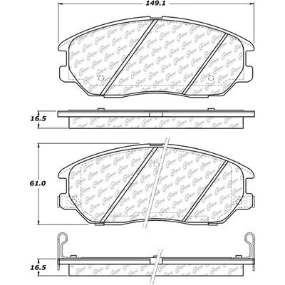 Front Ceramic Pads by CENTRIC PARTS - 103.10130 pa1