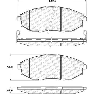 Front Ceramic Pads by CENTRIC PARTS - 103.10310 pa2