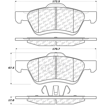 Front Ceramic Pads by CENTRIC PARTS - 103.10471 pa2