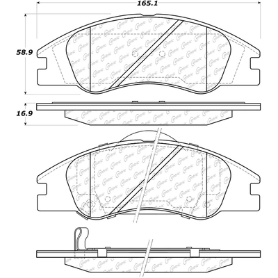 Plaquettes avant en céramique  de CENTRIC PARTS - 103.10740 pa4