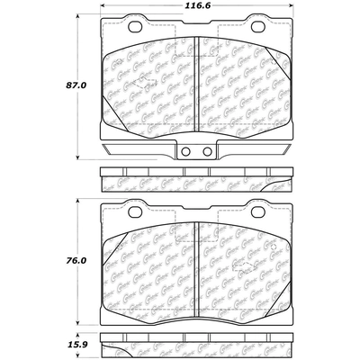 Front Ceramic Pads by CENTRIC PARTS - 103.10910 pa1