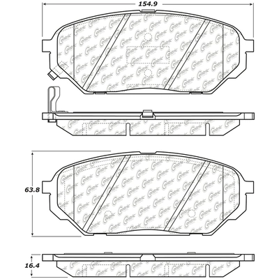 Front Ceramic Pads by CENTRIC PARTS - 103.13010 pa1