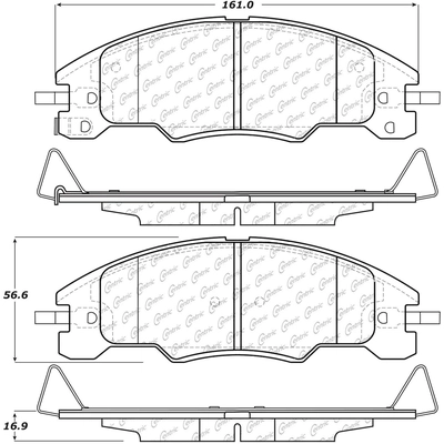 Front Ceramic Pads by CENTRIC PARTS - 103.13390 pa10