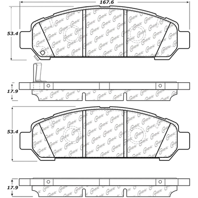 Front Ceramic Pads by CENTRIC PARTS - 103.14010 pa8