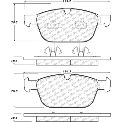 Front Ceramic Pads by CENTRIC PARTS - 103.14120 pa4