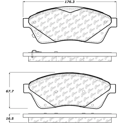 Front Ceramic Pads by CENTRIC PARTS - 103.14220 pa2