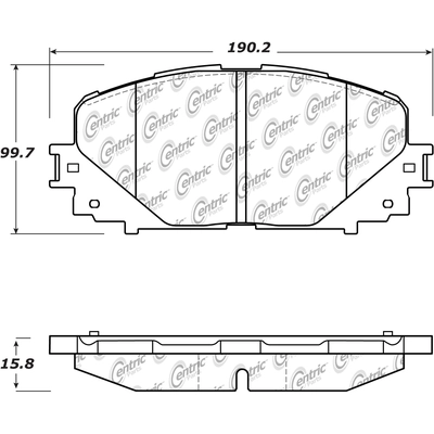 Front Ceramic Pads by CENTRIC PARTS - 103.16280 pa1