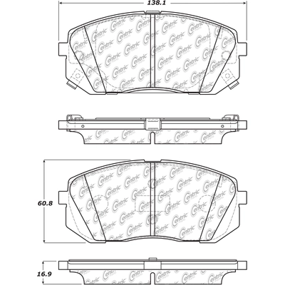 Front Ceramic Pads by CENTRIC PARTS - 103.18550 pa1