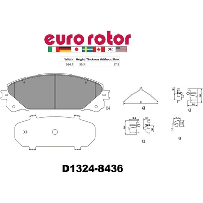 EUROROTOR - ID1324H - Front Ceramic Pads pa3