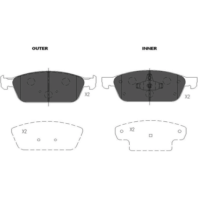 Front Ceramic Pads by EUROROTOR - ID1645H pa3