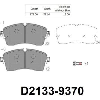 Front Ceramic Pads by EUROROTOR - ID2133 pa3