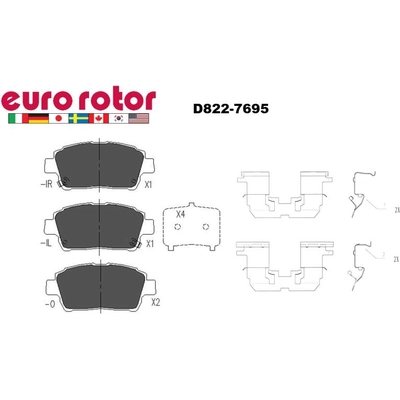 Front Ceramic Pads by EUROROTOR - ID822H pa3
