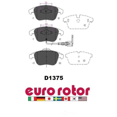 EUROROTOR - ID1375H - Front Ceramic Pads pa3