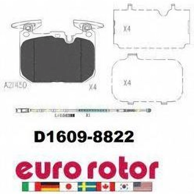 Front Ceramic Pads by EUROROTOR - ID1609 pa1