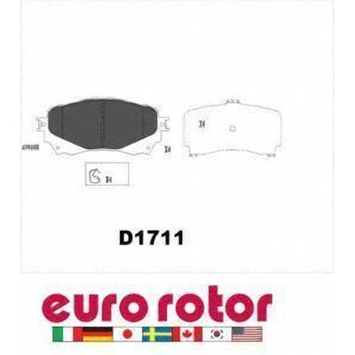 Front Ceramic Pads by EUROROTOR - ID1711H pa1