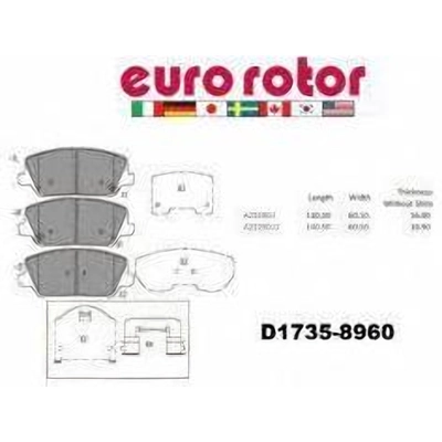 Front Ceramic Pads by EUROROTOR - ID1735H pa3