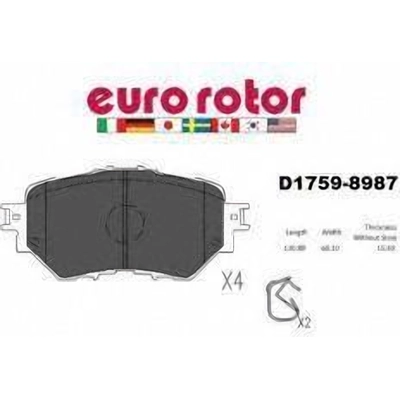 EUROROTOR - ID1759H - Front Ceramic Pads pa3