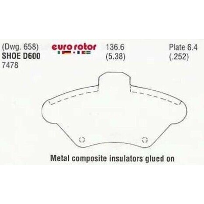 Front Ceramic Pads by EUROROTOR - ID600 pa3