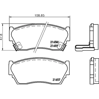 Front Ceramic Pads by HELLA PAGID - 355033181 pa2
