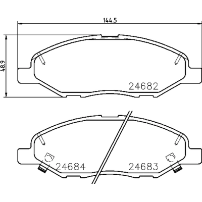 Front Ceramic Pads by HELLA PAGID - 355033371 pa2
