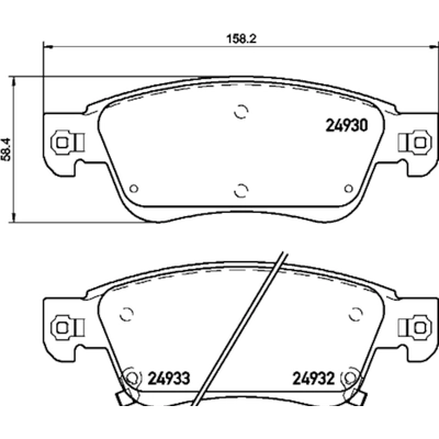 Front Ceramic Pads by HELLA PAGID - 355033441 pa2