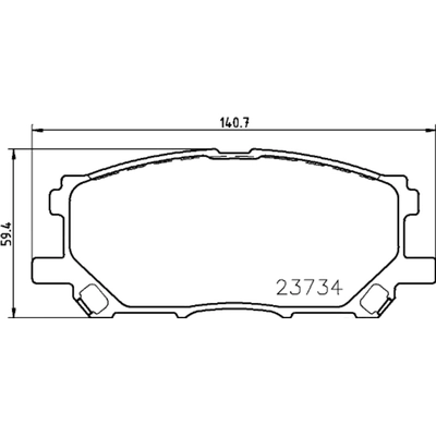 Front Ceramic Pads by HELLA PAGID - 355034201 pa2