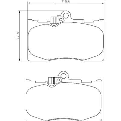 Front Ceramic Pads by HELLA PAGID - 355034281 pa2