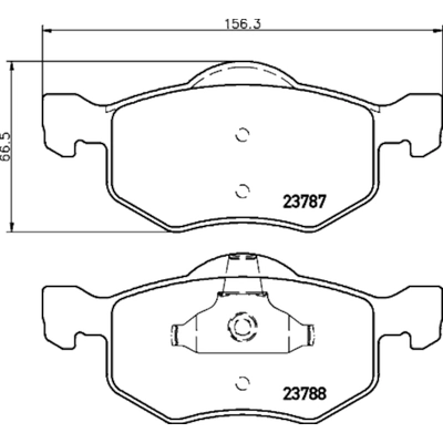 Front Ceramic Pads by HELLA PAGID - 355034701 pa2