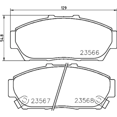 Front Ceramic Pads by HELLA PAGID - 355035101 pa2