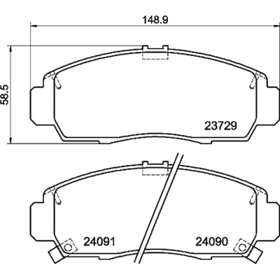 Front Ceramic Pads by HELLA PAGID - 355035111 pa2