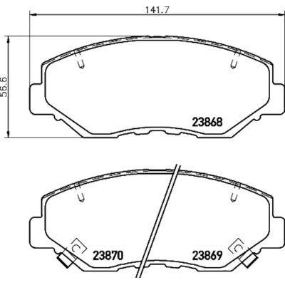 Front Ceramic Pads by HELLA PAGID - 355035141 pa2