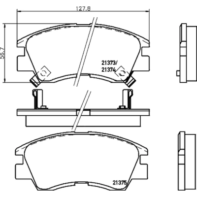 Front Ceramic Pads by HELLA PAGID - 355035281 pa1